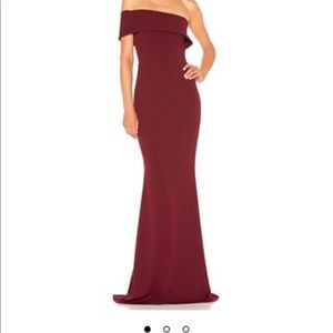 Kate May Titian gown in Bordeaux